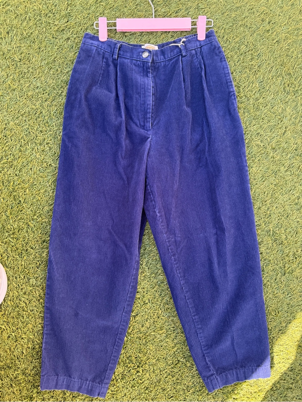 Talbots boyfriend fit - Navy Corduroy Pleated Pants